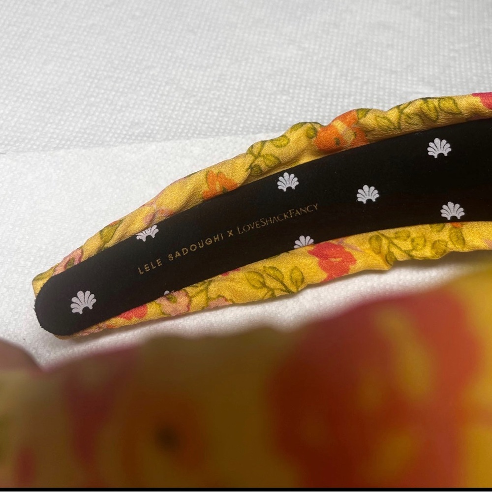 Floral Yellow Headband - Picture 2 of 2